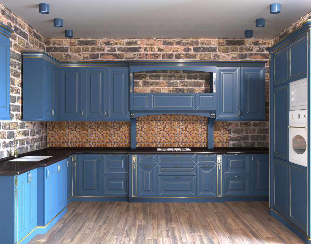 incorporating blue kitchen cabinets