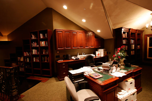 shelves in home office