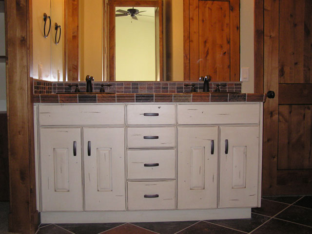 white double sink cabinets